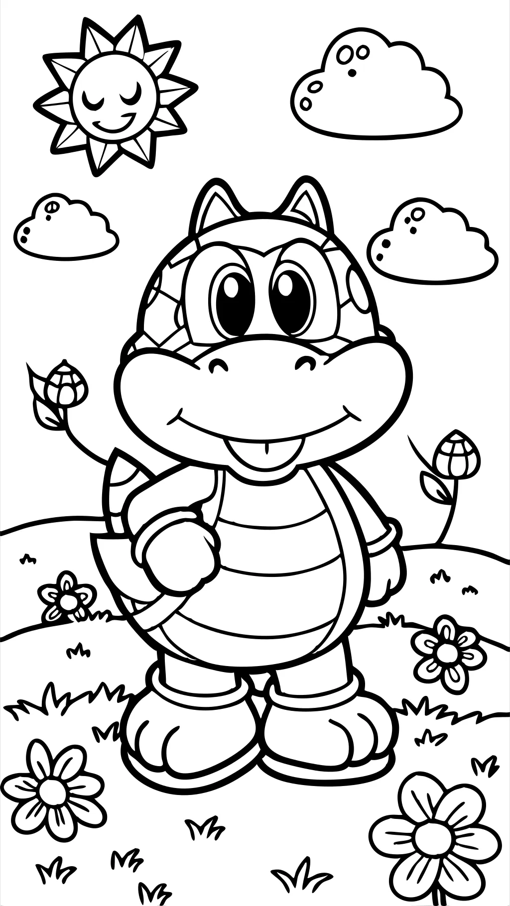 Página para colorear de Koopa Troopa